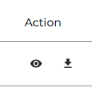 Shows action options on My Pension, view on right hand side and download on left below heading saying 'Action'